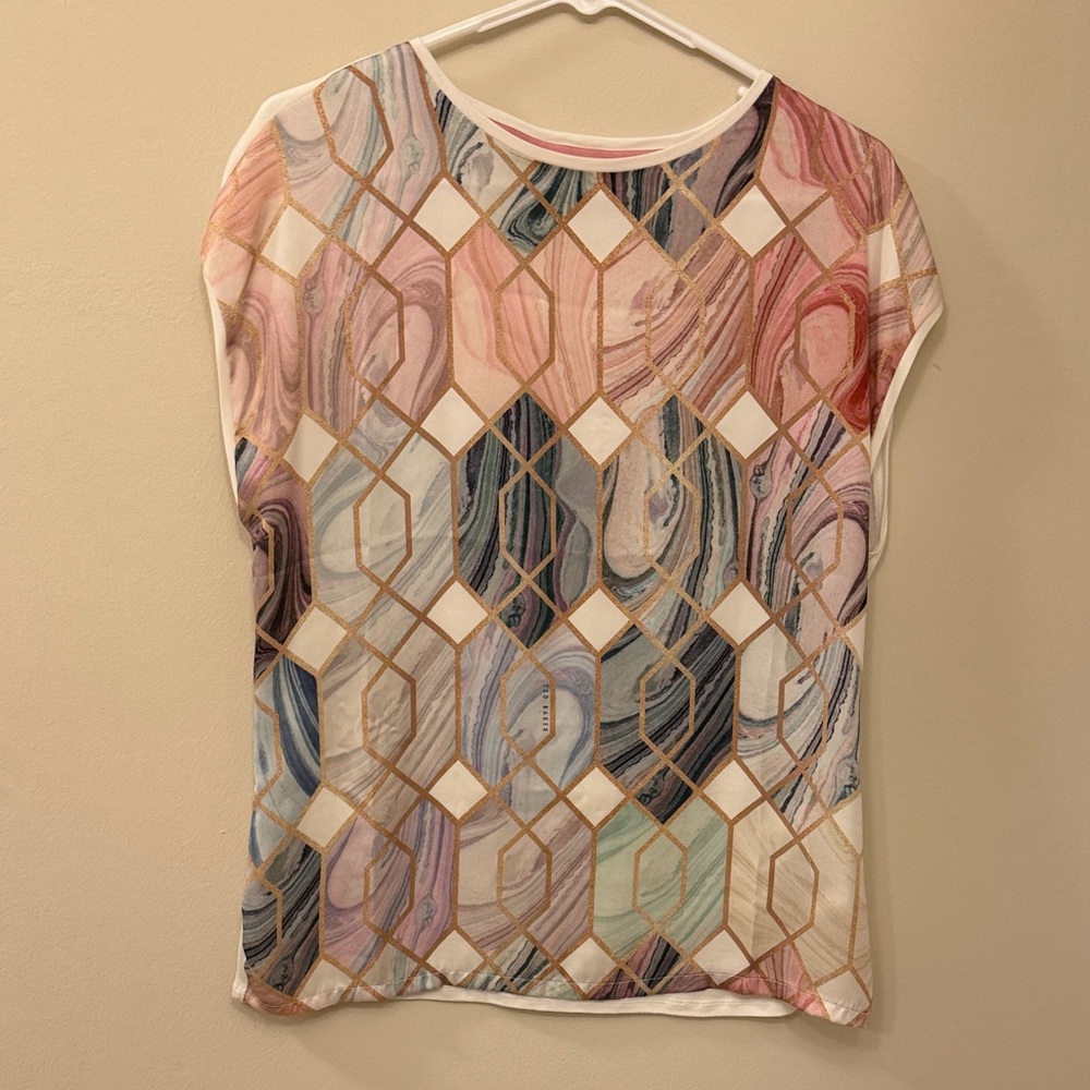 Ted Baker Geometric Patterned Women's Top